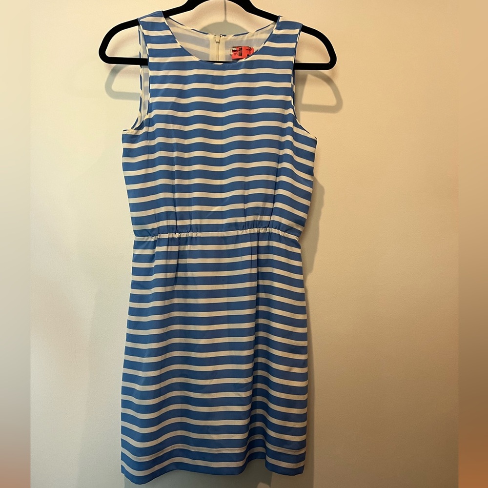 100% Silk Striped JCrew A Line Dress